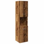vidaXL Badkamerwandkast 30x30x130 cm bewerkt hout oud, Verzenden, Nieuw