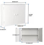 Witte Opbergkast met 2 Deuren – Vrijstaand of Wandkast MDF, Verzenden, Nieuw