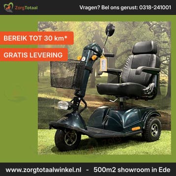 Scootmobiel - Calypso deluxe 3-wiel groen | Incl garantie .., Ophalen of Verzenden, Gebruikt, Handicare