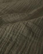 Hydrofiel Katoen Linnenstructuur Army Groen, Nieuw, Groen