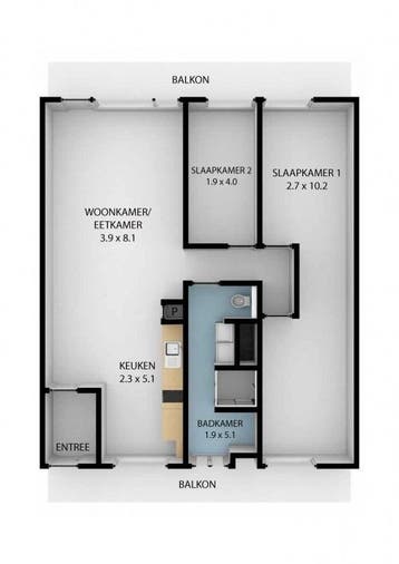 Te Huur 4 Kamer Appartement Herculeshof In Maastricht, Direct bij eigenaar, Limburg, Maastricht, Appartement