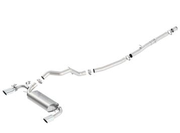 Borla 16-17 Ford Focus RS 2.3L MT Round Angle-Cut Tips Split, Auto-onderdelen, Uitlaatsystemen, Ophalen of Verzenden, Nieuw
