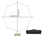 Extra Grote Octagon Tarp 510x510 cm Waterdicht Zonnescherm, Verzenden, Nieuw