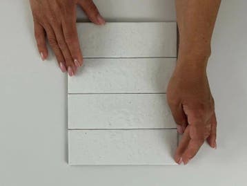 Wandtegel Equipe Ceramica Kalma White Wit Glans 6x18,6, Nieuw, Minder dan 20 cm, 10 m² of meer, Wandtegels