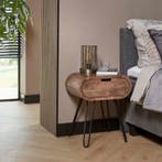 Nachtkastje Niels met 1 lade, Verzenden, Nieuw, 55 tot 70 cm, 45 tot 65 cm