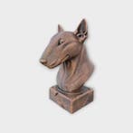 Bust of a Bull terrier dog statue - handpainted home decor d, Verzenden, Nieuw