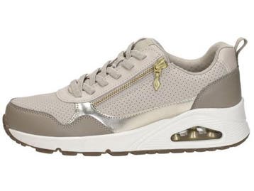 Skechers UNO - METALLIC SLIDERS - Dames Sneakers - Taupe, Kleding | Dames, Verzenden, Zo goed als nieuw