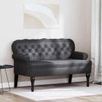 vidaXL Chesterfield Bank Zwart 119,5 x 64,5 x 75 cm Nep Leer, Verzenden, Nieuw, Leer, Minder dan 150 cm