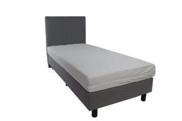 Boxspring Budget Basic Grijs Koudschuim – Inclusief Matras, Verzenden, Nieuw, Matras