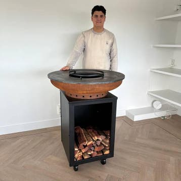 BBQ Plancha Hermano XXL Cortenstaal Blackline Ø80cm 8mm, Verzenden, Nieuw