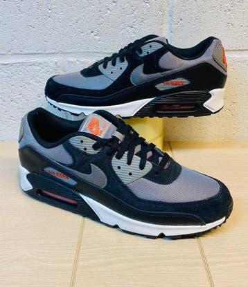 Nike - Air Max 90 Black Pewter Red Red P47,5 - Sneakers -, Nieuw