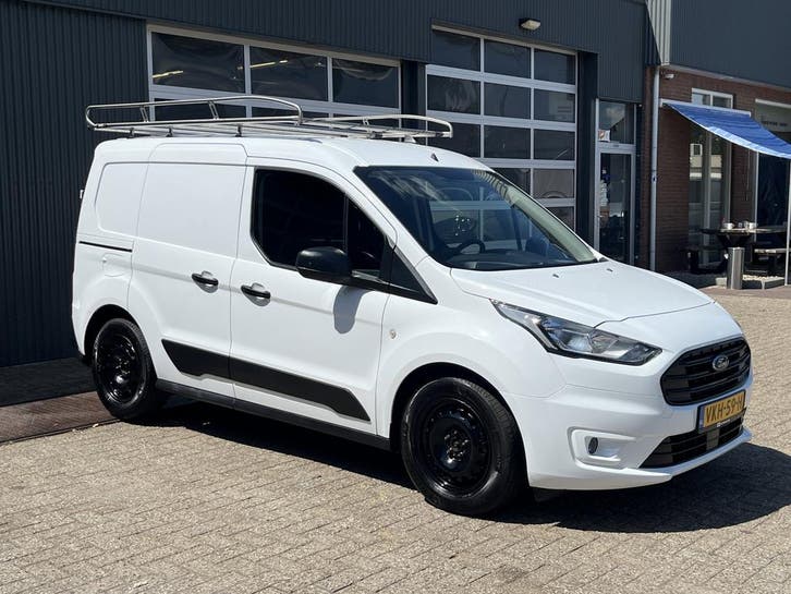 Ford Transit Connect 1.5 EcoBlue L1 Trend, Auto's, Bestelauto's, Onderhoudsboekje, Lease, Zwart, Handgeschakeld, Wit, Financial lease
