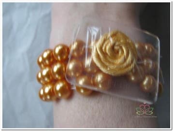Corsage Polscorsage-armband Avery Goud Oranje, Ophalen of Verzenden, Nieuw
