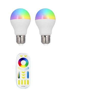 Beginners set - E27 - 2 wifi lampen - Kleur + DUAL WHITE, Ophalen of Verzenden, Nieuw