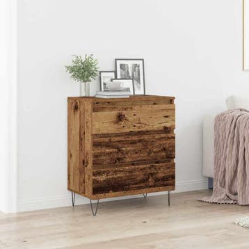 vidaXL Dressoir Oudhout 60 x 35 x 70 cm Bewerkt hout, Verzenden, Nieuw, Overige houtsoorten, Minder dan 50 cm
