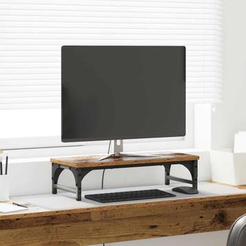 vidaXL Monitor Stand Oud hout 55 x 23 x 14 cm Bewerkt hout, Verzenden, Nieuw