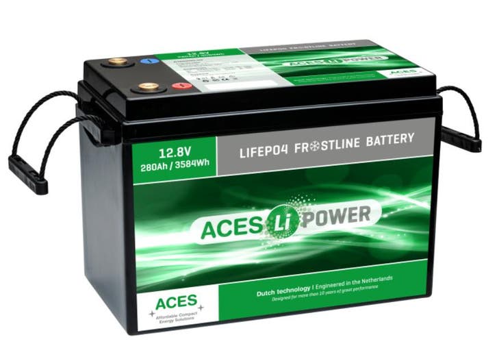 Aces 12V 280Ah HFA Lithium Bluetooth Battery + Heater, Caravans en Kamperen, Camper-accessoires, Verzenden