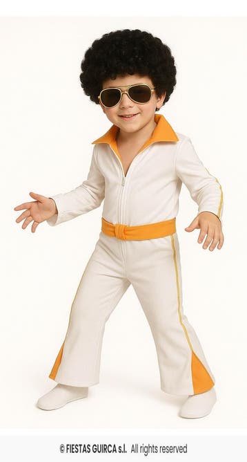 Elvis Kostuum Kind Goud/wit, Ophalen of Verzenden, Nieuw