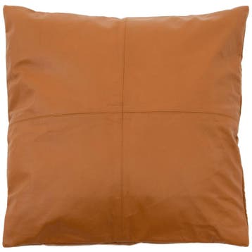 Bazar Bizar De Four Panel Leather Kussenhoes - Camel - 60x60, Ophalen of Verzenden, Zo goed als nieuw, Bruin, Leer