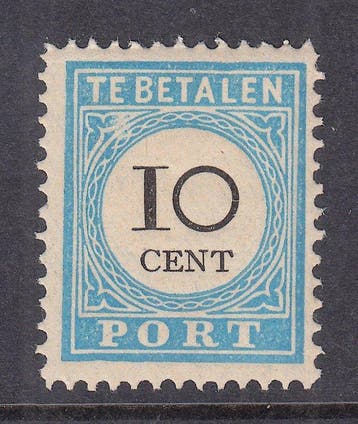 Nederland 1887 - Port Cijfer en waarde zwart - NVPH P7, Gestempeld