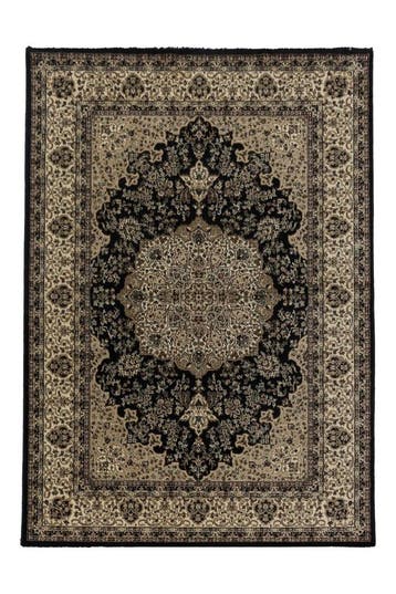 Perzisch Tapijt | Kashmir | Ornamenteel | Zwart | 120x170 cm, Verzenden, Nieuw