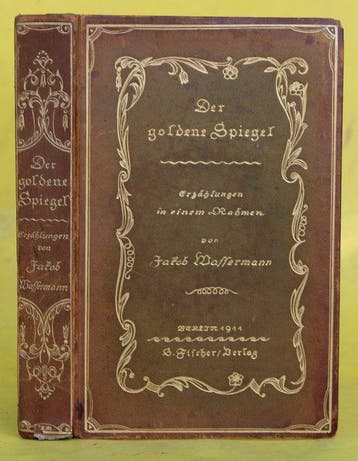 Jakob Wassermann - Erstausgabe,Ganzleder,Der goldene Spiegel