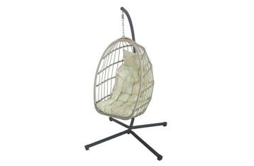 Hangstoel PE Rattan Modern | Premium | Scherpe Prijs, Binnen, Nieuw, Ophalen of Verzenden, Met standaard