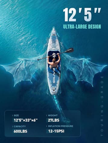 SOLAVERO Opblaasbaar Stand-Up Paddle Board, Extra Groot SUP, Watersport en Boten, Verzenden, Zo goed als nieuw