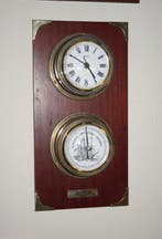 Eble Hanseatic Aneroid barometer - Messing, Hout -, Antiek en Kunst