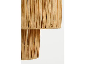 Mica Decorations Elisa Hanglamp - H30 x Ø35 cm - Raffia -, Huis en Inrichting, Verzenden, Nieuw