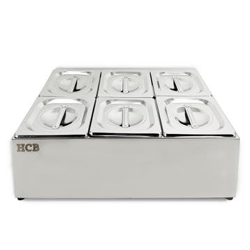 HCB Bakhouder - 6 x 1/6 GN - RVS, Verzenden, Nieuw in verpakking