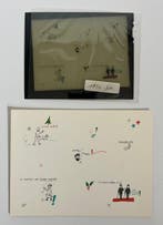 Tintin - 2 Wenskaart 1971 + filmfoto van de kaart -, Boeken, Stripboeken, Nieuw