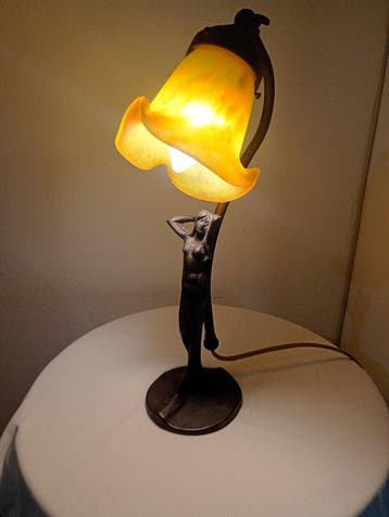 Lamp - Brons - Art Nouveau-lamp
