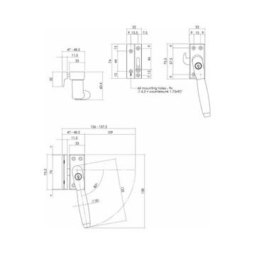 Intersteel Raamsluiting rechts Ton 400 SKG1 afsluitbaar -, Verzenden, Nieuw