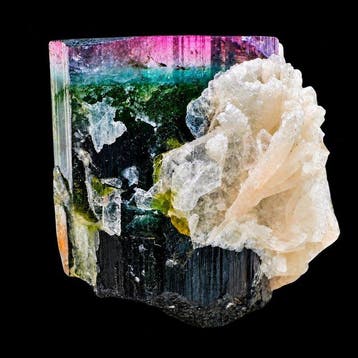 Tourmaline) Kristalcluster - Hoogte: 2 cm - Breedte: 2.3 cm-