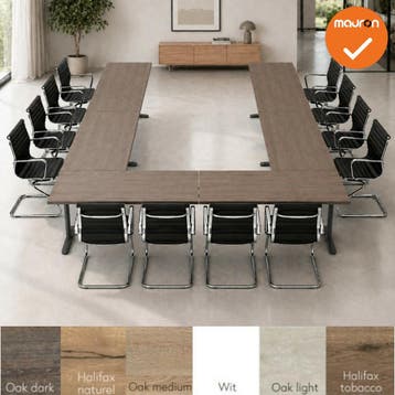 Ahrend Mehes vergadertafel - 400x320 - U-vorming - Bladkl..., Vergader- of Presentatieruimte, Ophalen of Verzenden, Gebruikt, Tafel