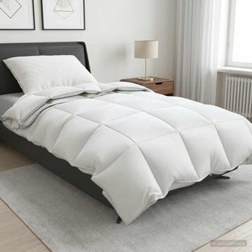 vidaXL Dekbed FULDA 150 x 200 cm 4 seizoenen 310 GSM 90%, Verzenden, Nieuw, Wit