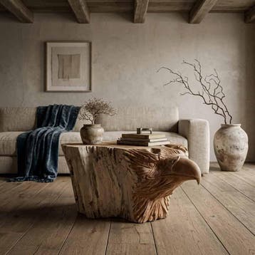 Salontafel Eagle Teak Unique, Huis en Inrichting, Tafels | Salontafels, Ophalen of Verzenden, Nieuw
