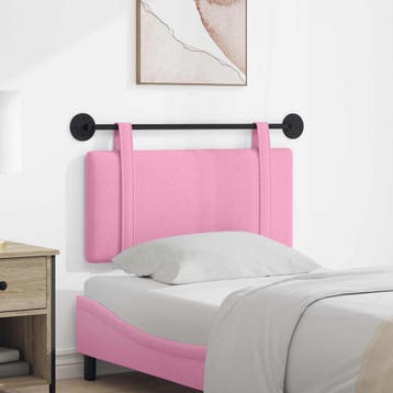 vidaXL Hangend hoofdbord Roze Stof, Verzenden, Nieuw, Stof