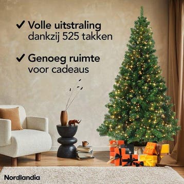 2dekans | Nordlandia Kunstkerstboom Met LED Verlichting -, Ophalen of Verzenden, Zo goed als nieuw