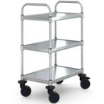 Serveerwagen | RVS | 3 niveaus | Geremd | 74x48,5x104,8(h)cm, Verzenden, Nieuw in verpakking
