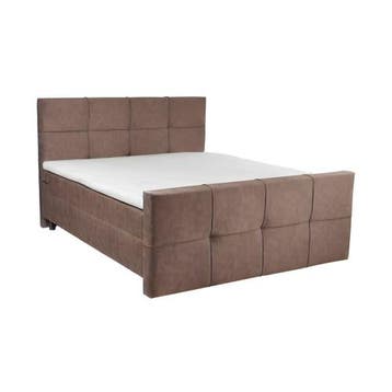 Boxspringset IBIZA, Ophalen of Verzenden, Nieuw, Twijfelaar, Bruin