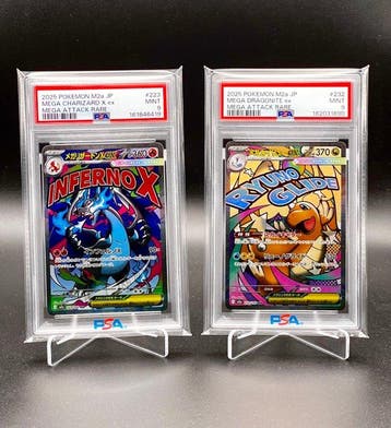 Pokémon - 2 Graded card - Mega Charizard X ex & Mega, Nieuw