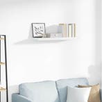 vidaXL Wandschap zwevend 80x23,5x3,8 cm MDF hoogglans wit, Huis en Inrichting, Woonaccessoires | Wandplanken en Boekenplanken