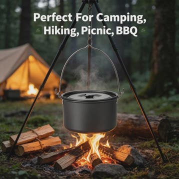 Kampeerpan Hangend 3L Aluminium Outdoor Kookpan Draagbaar vo, Verzenden, Nieuw