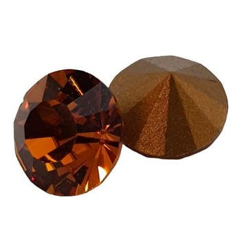 2 x Swarovski puntsteen rond SS34 (7 mm) – Amber (Burnt S., Ophalen of Verzenden, Nieuw, Overige typen