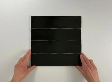 Wandtegel Equipe Cerámica Colonial Zwart Mat 7,5x30, Nieuw, 20 tot 40 cm, 10 m² of meer, Wandtegels