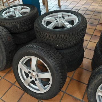 4x Alu velg met band, Goodyear, Ultragrip, Nieuw