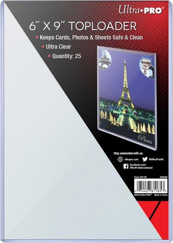 Toploader - 6 X 9 (25 stuks) | Ultra Pro - Trading cards, Verzenden, Nieuw