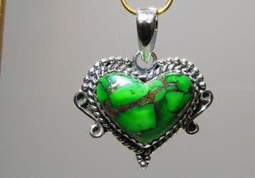 Turquoise Hanger - Hoogte: 27 mm - Breedte: 23.7 mm- 4.48 g